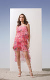 Butterfly Net Floral Printed Tiered Dress