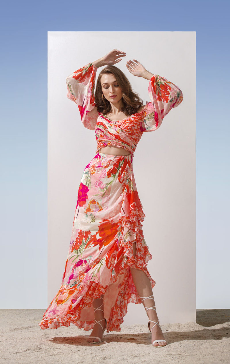 Chiffon Floral Printed Dress