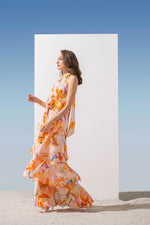 Chiffon Printed Tiered Dress