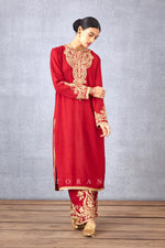 SINDOORI PUSHTI KURTA SET