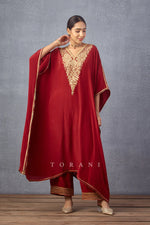 SINDOORI ASHNI KAFTAN SET