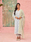 Aaroh Set-Aankhi Dupatta - Light Blue