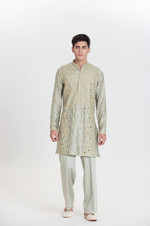 Pistachio Gold Kurta Set