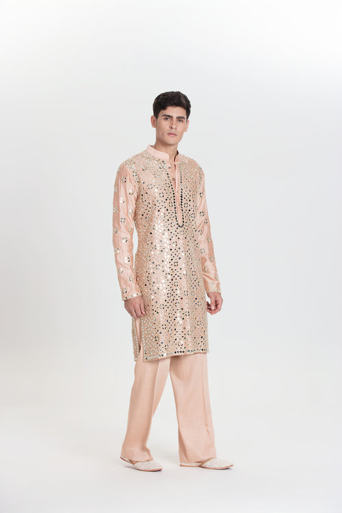 Peach Full Bloom Kurta Set