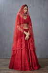 SURKH MRINAL LEHENGA