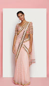 BARELY BLUSH - BLUSH PINK EMBELLISHED SAREE SET