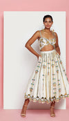 PIERIS - IVORY EMBELLISHED HALF LEHENGA SET