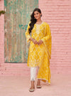 Aashay Kurta with Aashvi Pants-Vayana Dupatta - Yellow