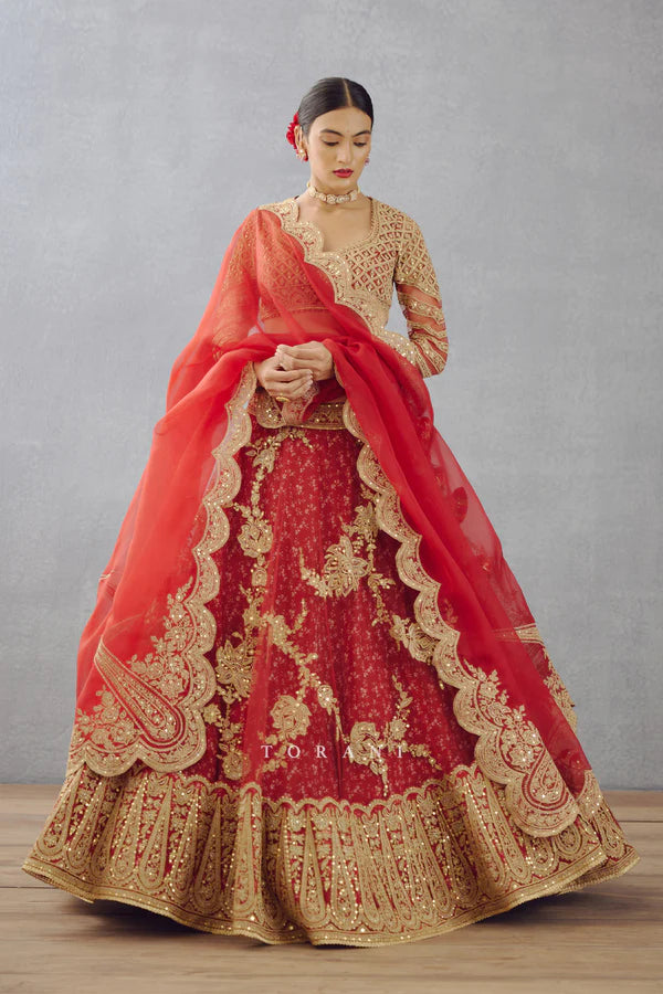 SINDOORI AROHI LEHENGA SET