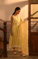 Badra Set Lime Arika Dupatta