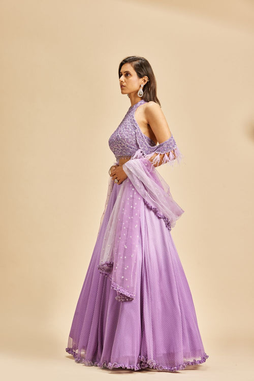 LILAC MUKAISH LEHENGA