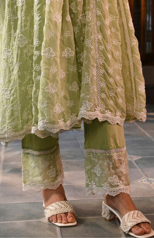 Bolour Set Green Rida Dupatta