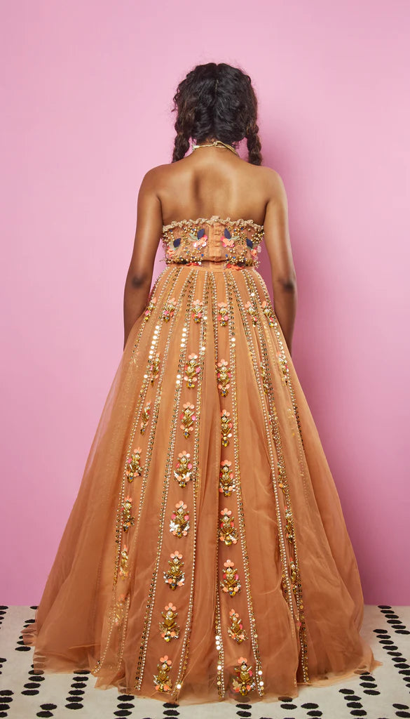 MORNING LIGHT - BISCUIT NUDE EMBELLEISHED FULL LEHENGA SET