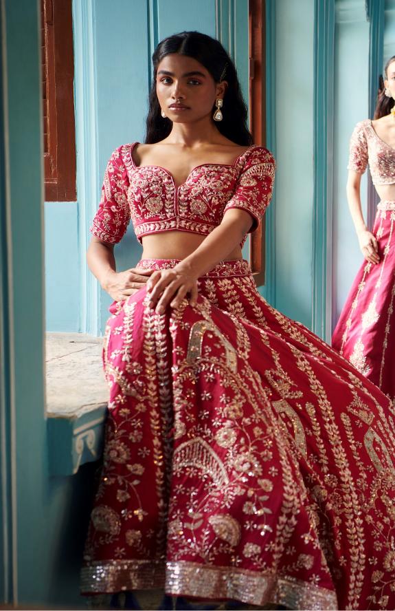 Plum lehenga