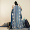 BLUE BUTTA STRIPE KAFTAN WITH BELT AND PANTS