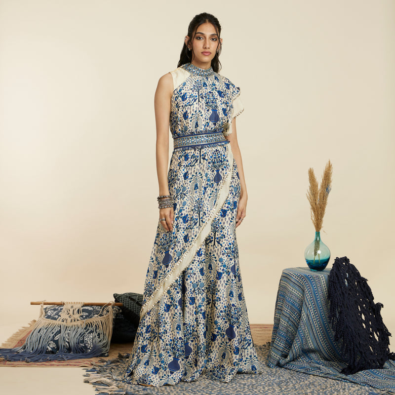 SAFAR BLUE JAAL PRINT