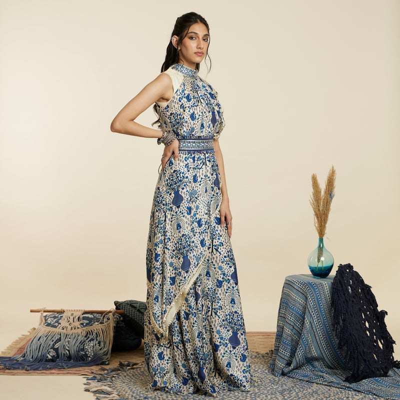 SAFAR BLUE JAAL PRINT