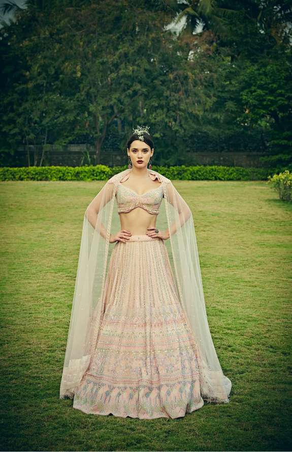 Blush pink lehengs