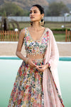 White Floral Lehenga Set