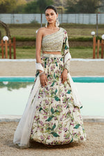 Ivory Embellished Lehenga Set