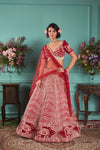 Red Lehenga With Elephant Elements