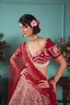 Red Lehenga With Elephant Elements