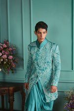 Cameo Blue Sherwani Set