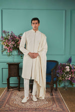 Winter White Sherwani Set