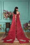 Red Lehenga With Peacock Elements