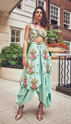 BUGGERED - MINT EMBELLISHED DHOTI JUMPSUIT