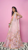 INTO THE LIGHT - PINK EMBELLISHED LEHENGA SET