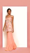 CAROLE - PEACH AND BLUSH EMBELLISHED SHARARA SET