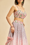 BLUSH TO LILAC SHADED LEHENGA SET