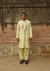 Pastel Green Cotton-Silk Kurta Salwar