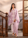 Azara Kurta with Round hem Panel PAnts Lilac Kimia Dupatta