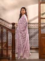 Azara Kurta with Round hem Panel PAnts Lilac Kimia Dupatta