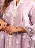 Azara Kurta with Round hem Panel PAnts Lilac