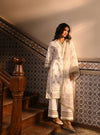 Banu Set White Elham Dupatta