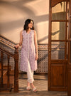 Ensi Kurta with Scallop Border Pants Lilac