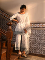 Amiya Set  White Aban Dupatta