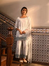 Amiya Set  White Aban Dupatta