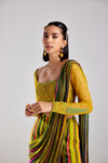 YELLOW STRIPE KAFTAN WITH YELLOW STRIPE PRINTED PANTS