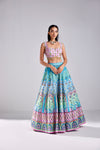 LAVENDER FLORAL PRINT EMBROIDERED LEHENGA