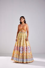 CANARY YELLOW FLORAL LEHENGA