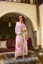 PINK KAFTAN WITH PANTS SET