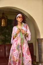 PINK KAFTAN WITH PANTS SET