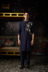 Blue Embroidered Kurta And Pants