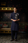 Blue Embroidered Kurta And Pants