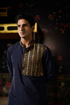Blue Embrodiered Kurta & Pants