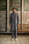 Grey Embroidered Kurta & Pants